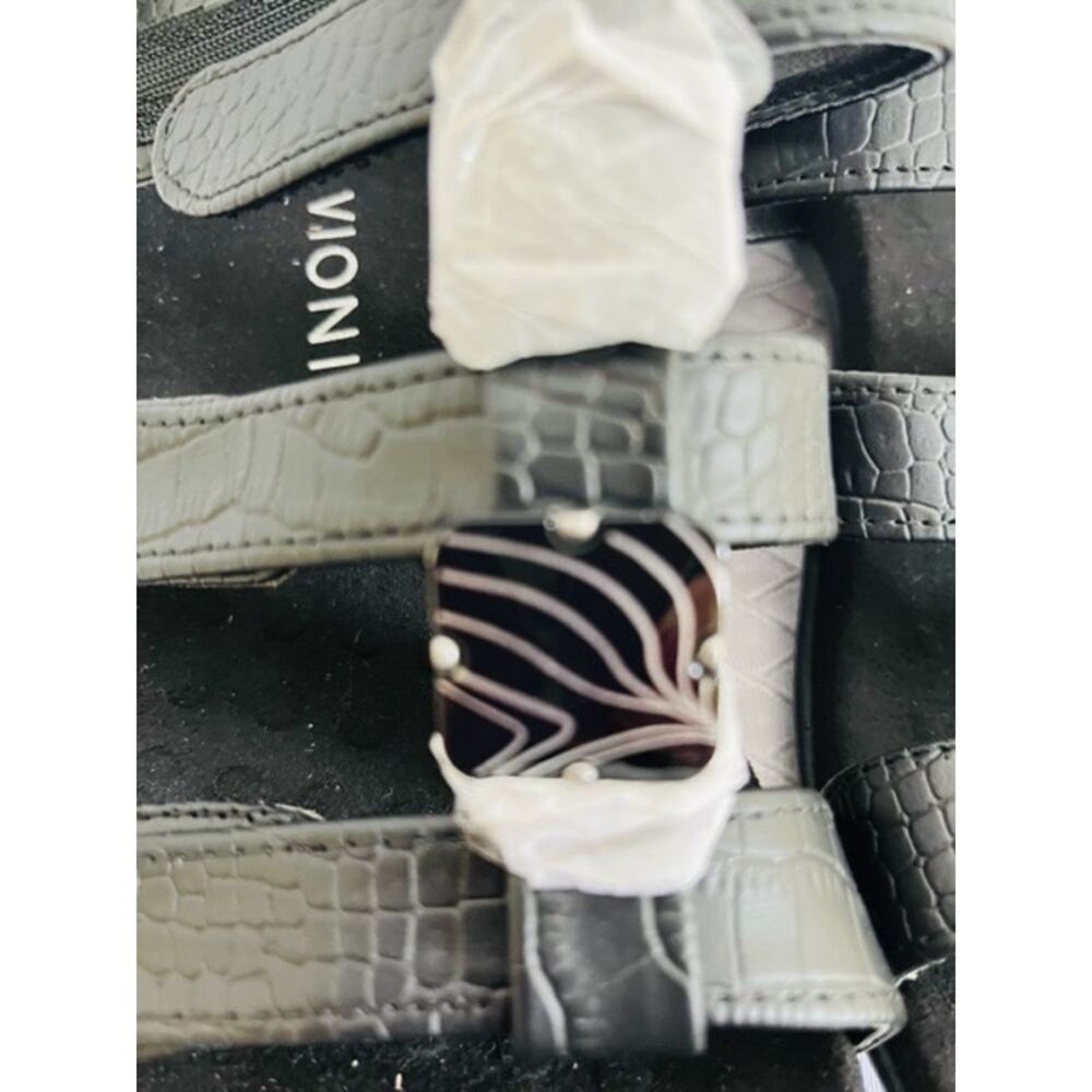 Vionic Amber Adjustable Sandal Black Flat Strappy… - image 5